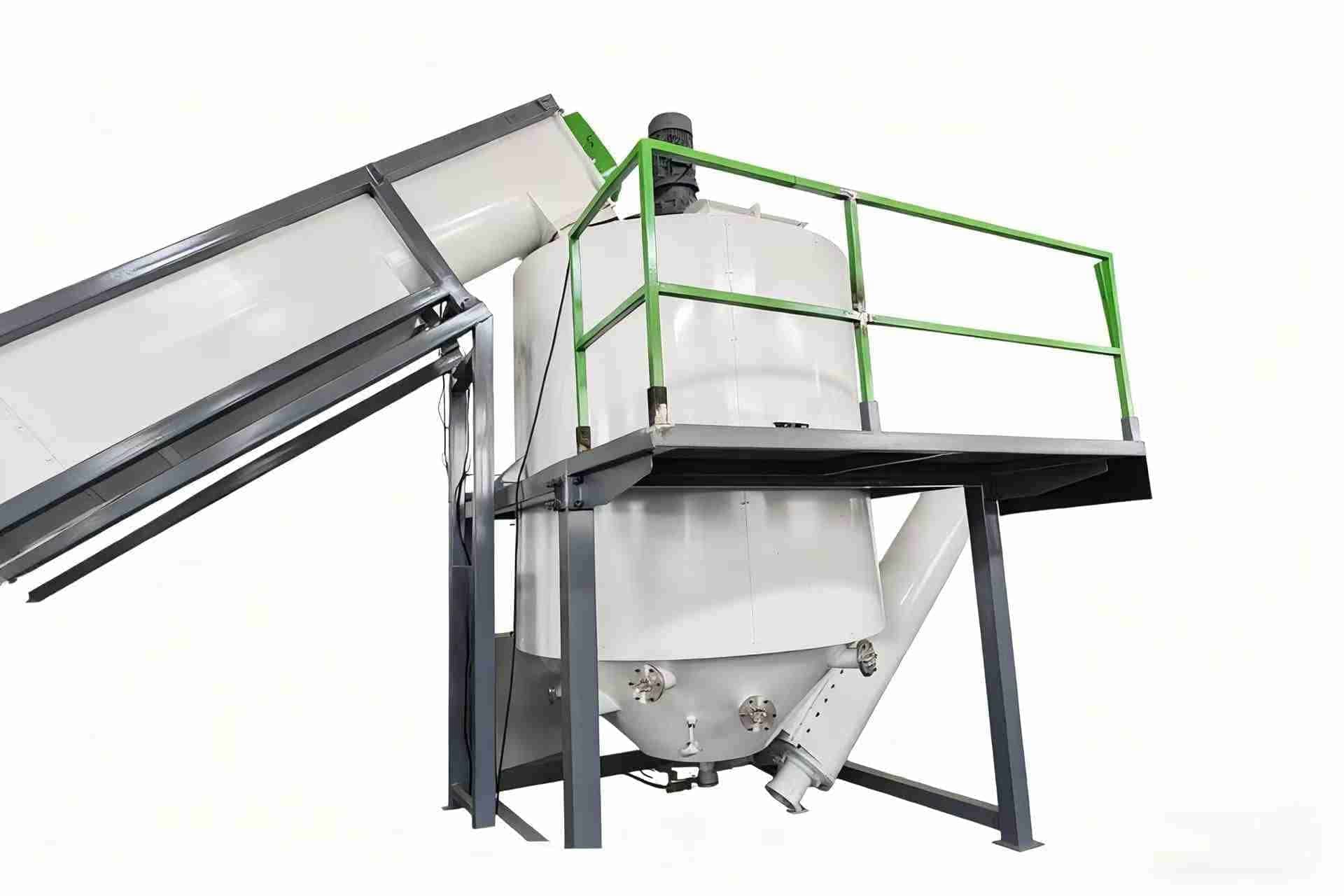 PET flakes hot washer